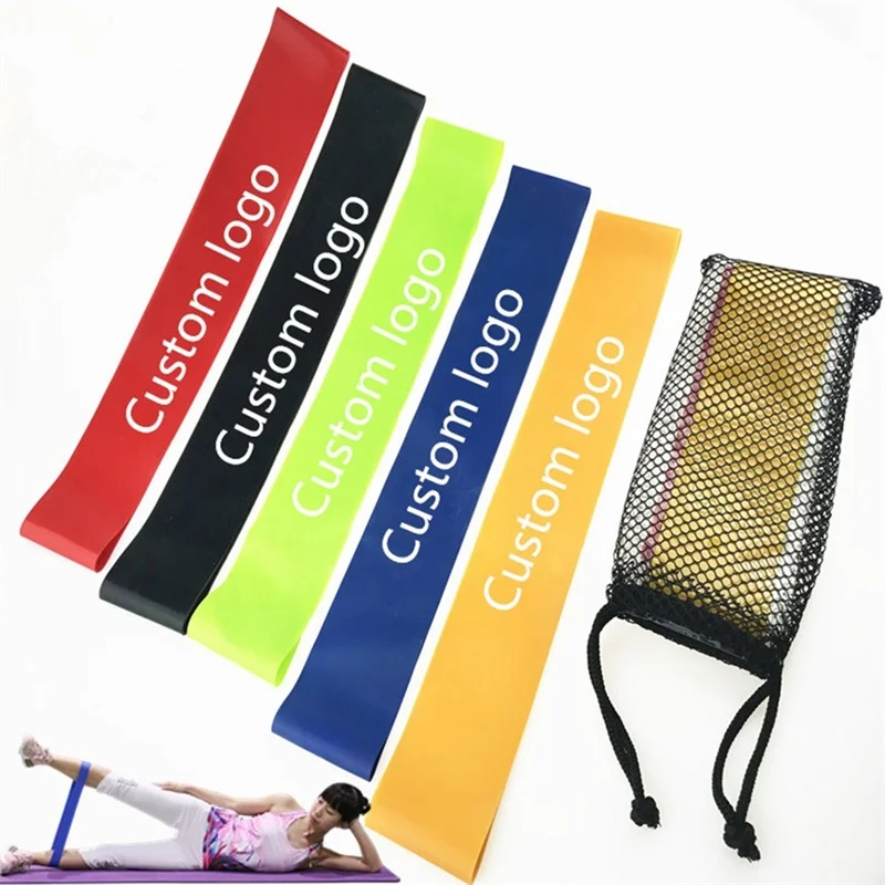 

New product colorful 5 piece tpe bands for woman exercise Christmas custom, Customized color