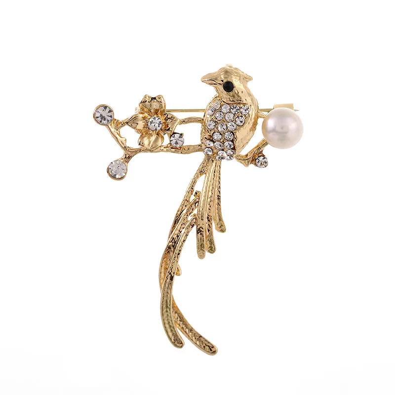 

Jachon Diamond-studded exquisite creativity unique women jewelry bird brooch, As picture