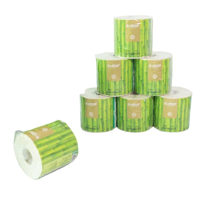 

Soft and Hygienic 3 Ply bamboo Bathroom Tissue toilet paper roll, White