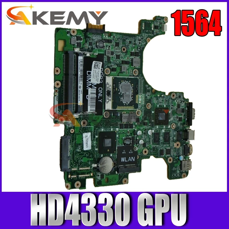 

Akemy For Dell 1564 Laptop Motherboard CN-04CCPK 04CCPK DA0UM3MB8E0 15.6 inch HM55 DDR3 HD4330 GPU Free cpu
