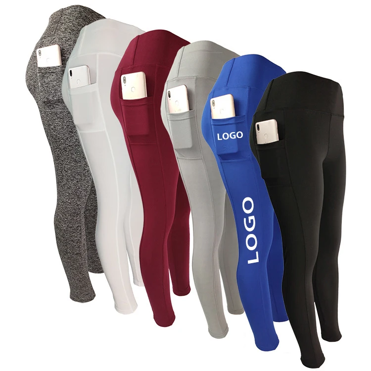 

Tiktok Leggings Custom LOGO Cheap In Stock Women Seamless Legging Solid Color S-xl Pockets Leggings For Women, Picture shows