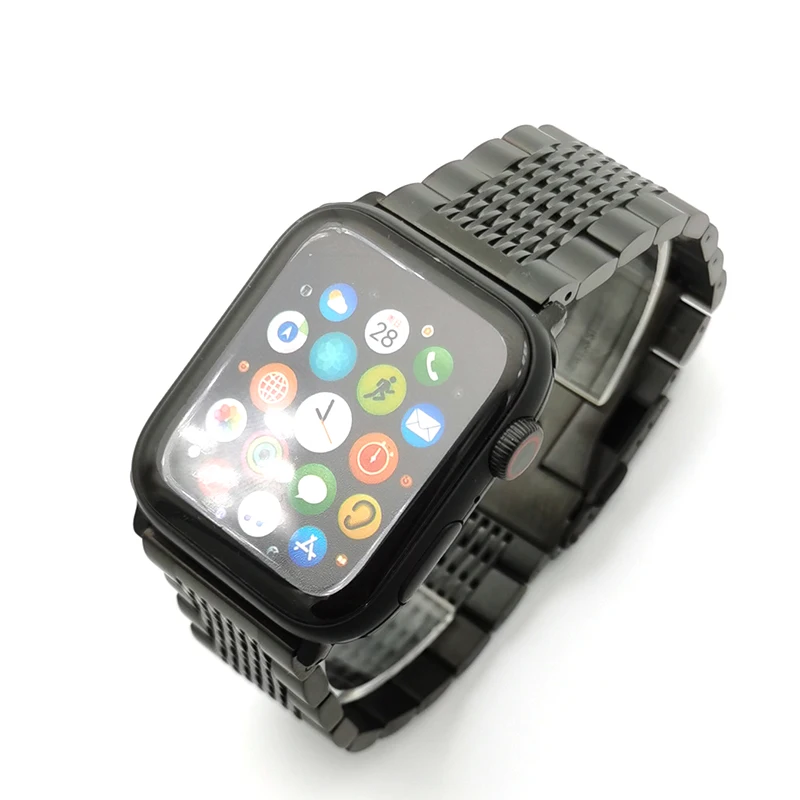 

latest model  safety buckle metal stainless steel watch band strap for apple watch