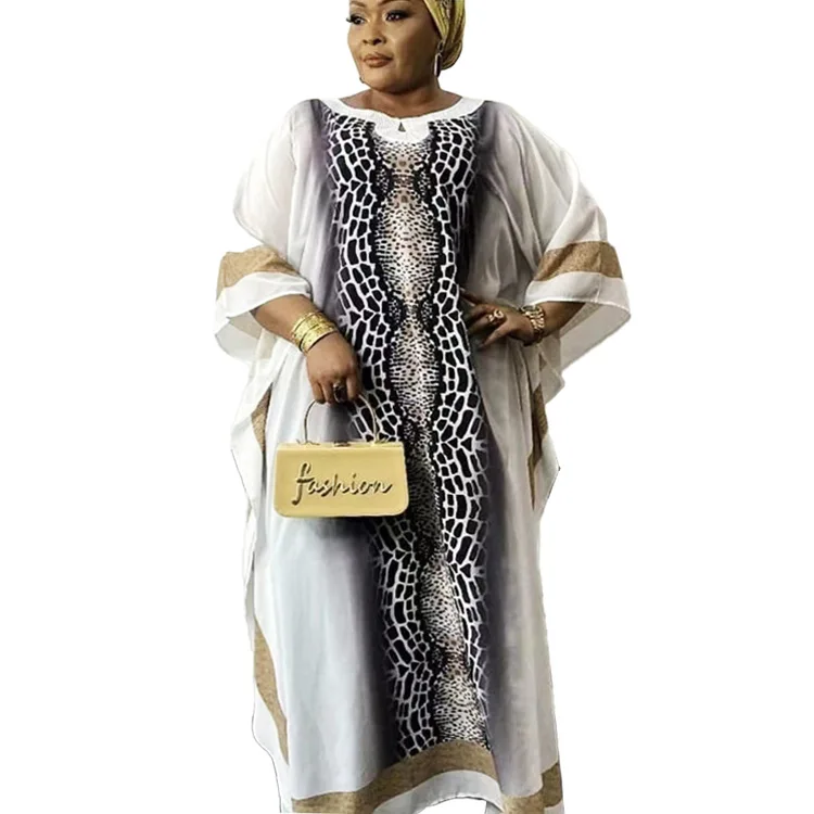 

2022 New Africa Middle East Muslim printing loose robe large size women's clothing, As showed