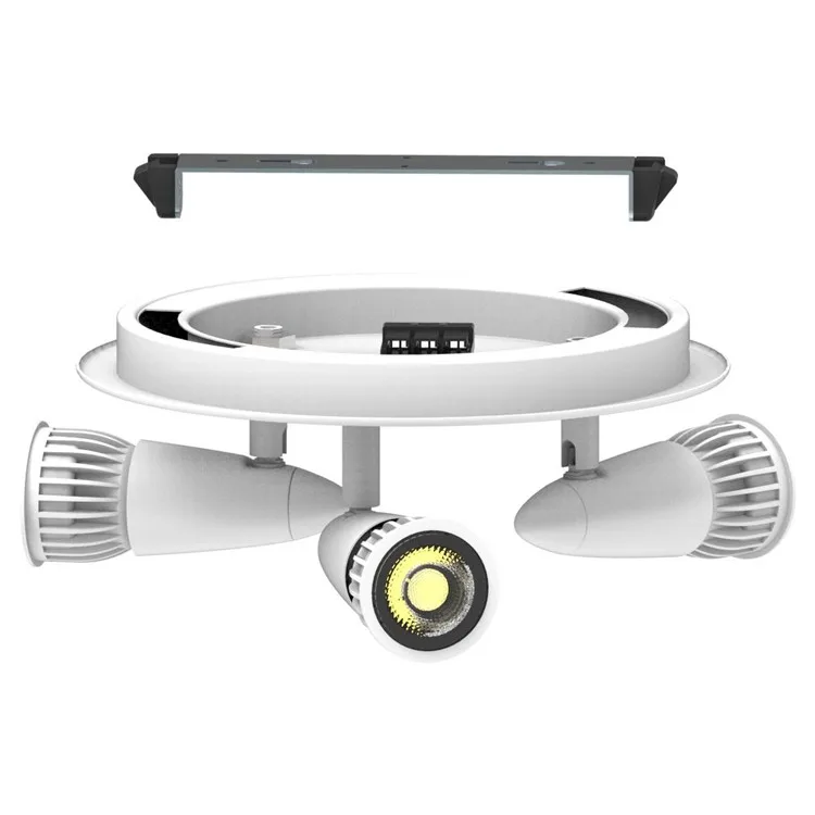 Adjustable GU10 Ceiling Mounted Lights 3X5W GU10 Surface Mounted Ceiling Spotlight Max 50W Ceiling Spotlights