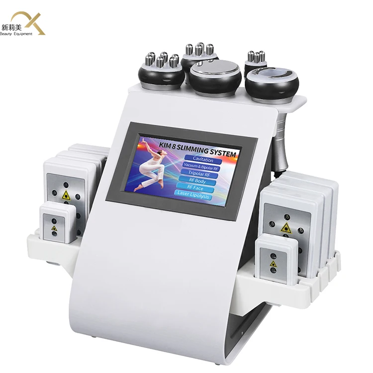 

July Promotional price cavitation machine cavitation machine body slimming 6 in 1 cavitation vacuum slimming machine, Silver