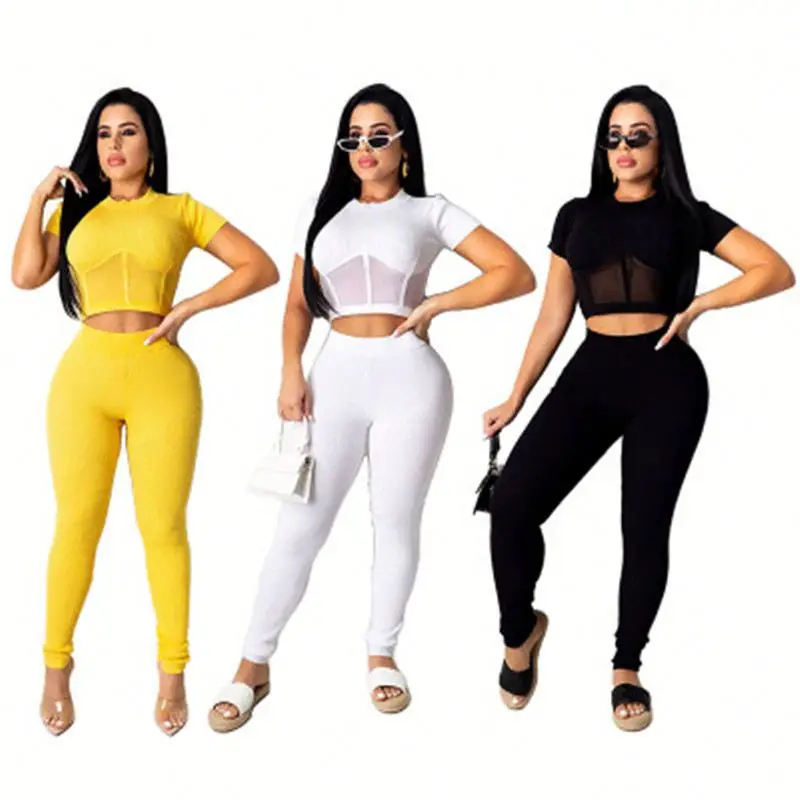 

Women Summer Sets European American Fashion Casual Short Sleeve Two-Piece Suit, Picture