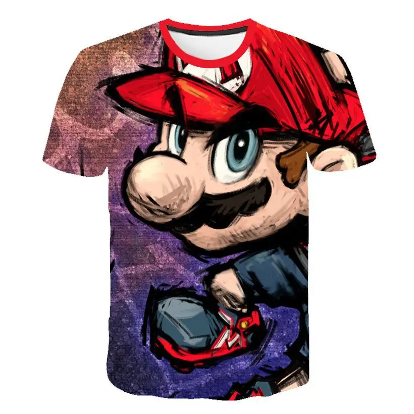 

Worldsales custom oem anime mario bros tshirts mario kart dx t shirt super mario t shirt