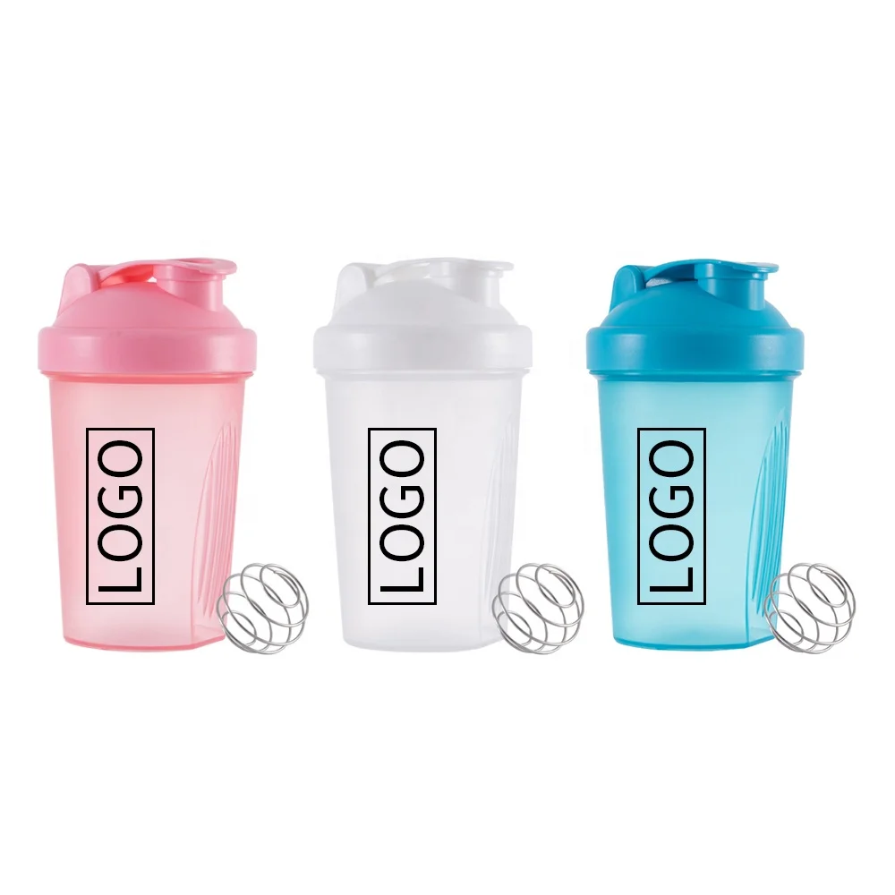 

OLERD 400ml Wholesale BPA free Plastic Shakers Protein Shaker gym Eco Friendly Shaker Water Bottle with Mixing Ball, Customerized