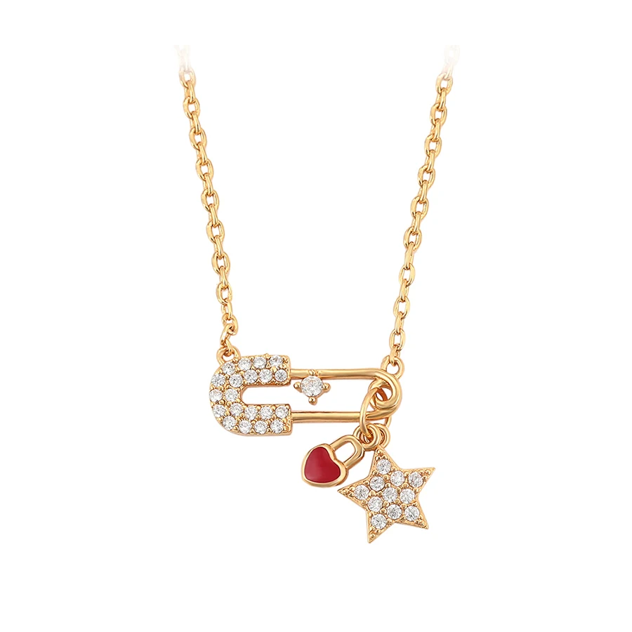 

46651 Xuping wholesale custom copper alloy jewelry fashion pendant star style necklace, 24k gold color