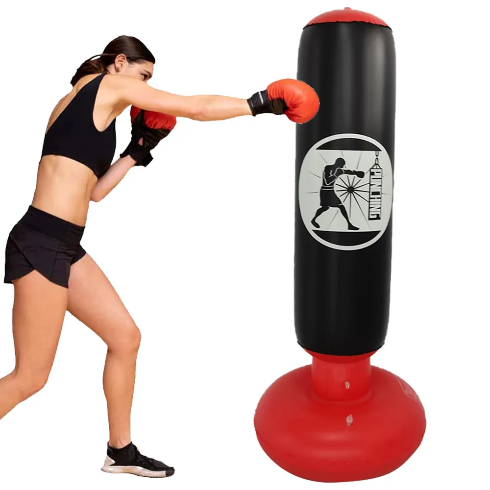 

Reflex Inflatable Standing Boxing Stands Punching Bag For Kids, Red