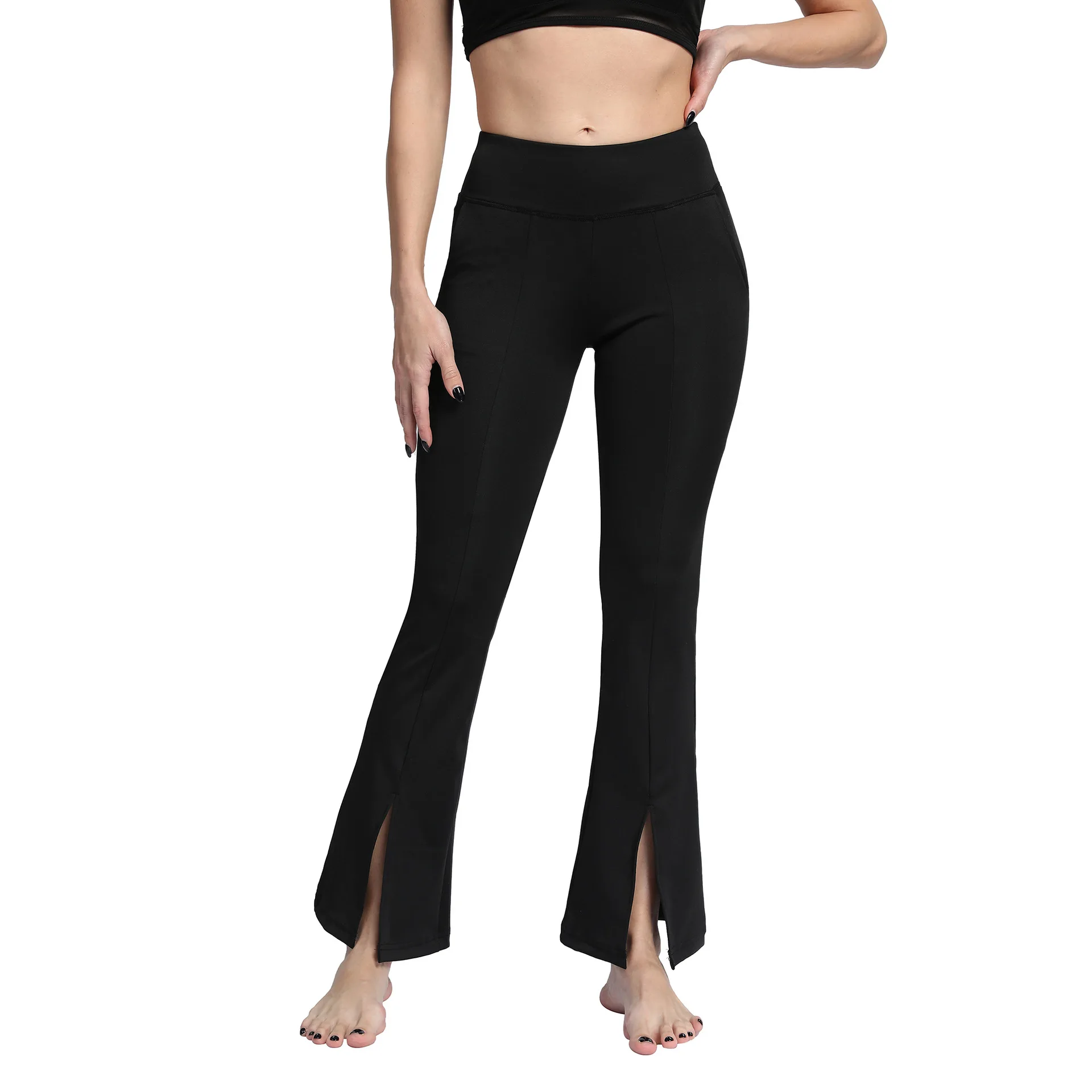 

Solid Color Pocket High Waist Comfort Slimming Fashion Sports Leisure Fitness Yoga Pants Women