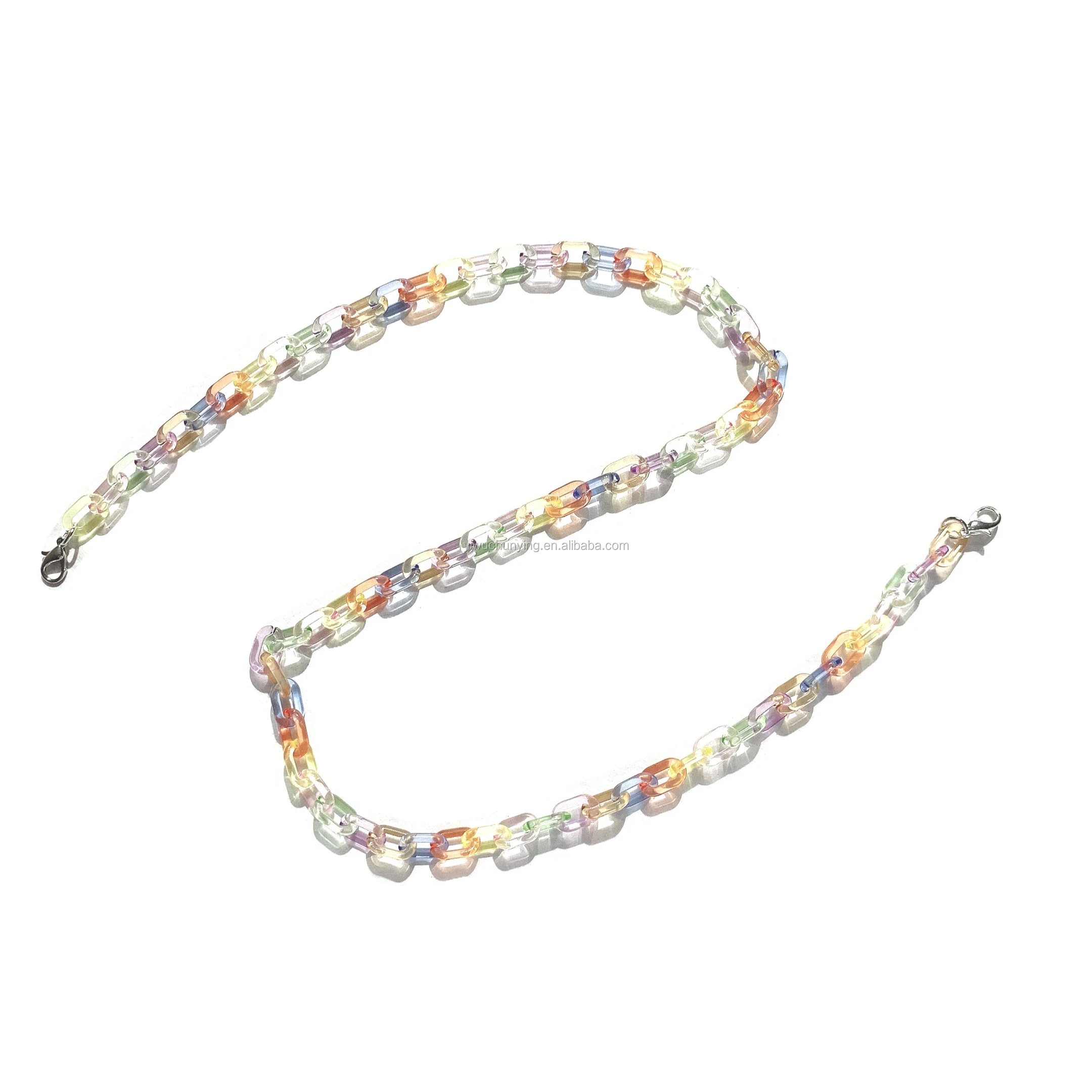 Fancy Acetate Eyewear Eyeglass Chains Big Flat String Chunky Glasses