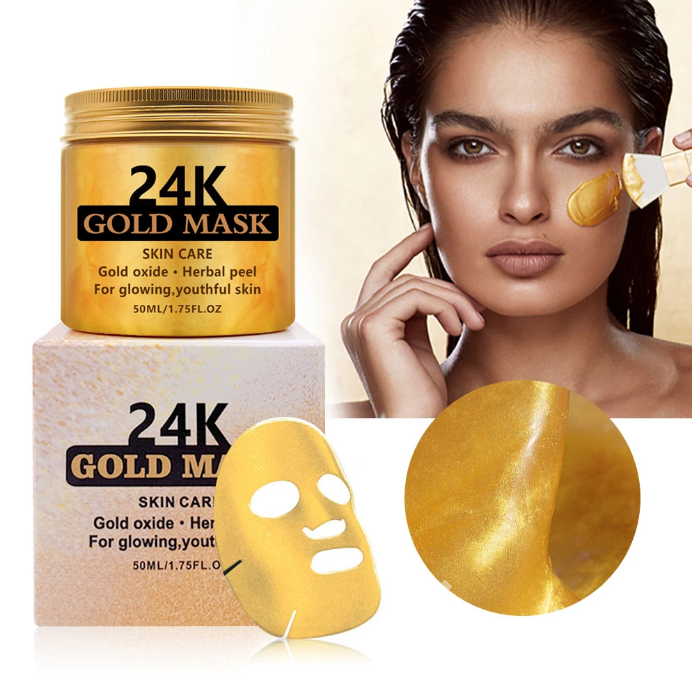 

24K Gold Peel Off Mask Skin Firming Anti-Wrinkle Brightening Moisturizing Facial Mask Shrinkage Pore Tearing Peel Mask