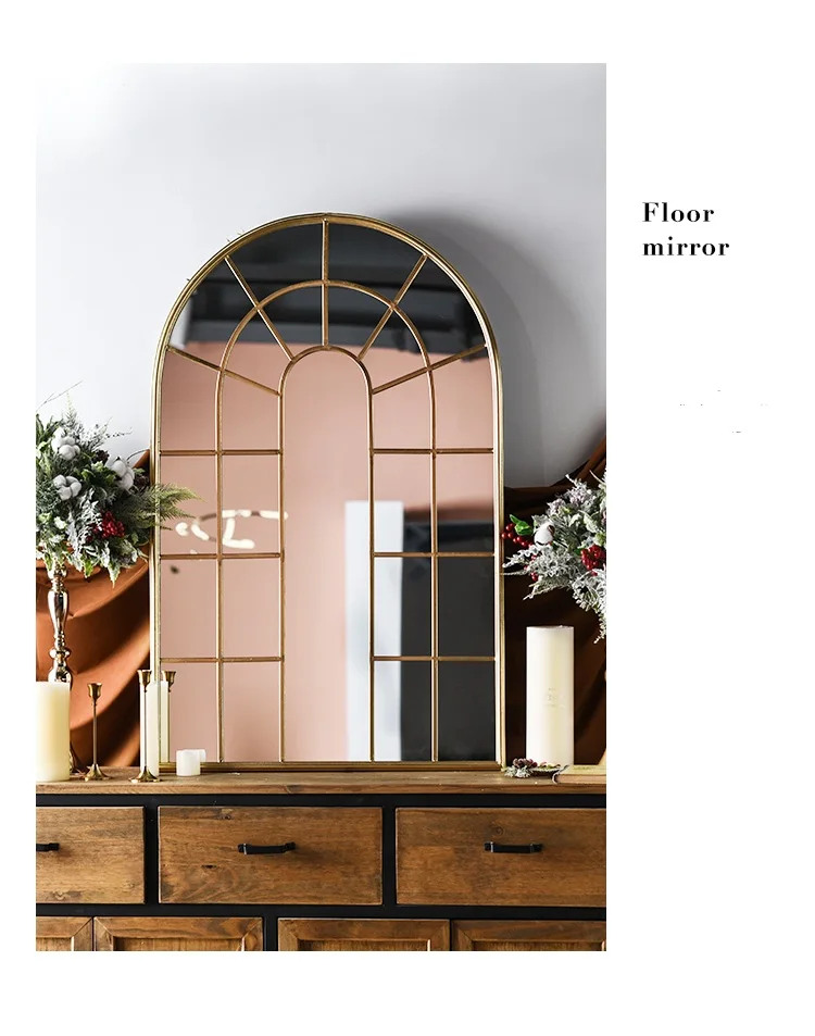 Marco De Metal Dorado Decorativo Moderno Para Espejo,Ventana,Arco,Pared