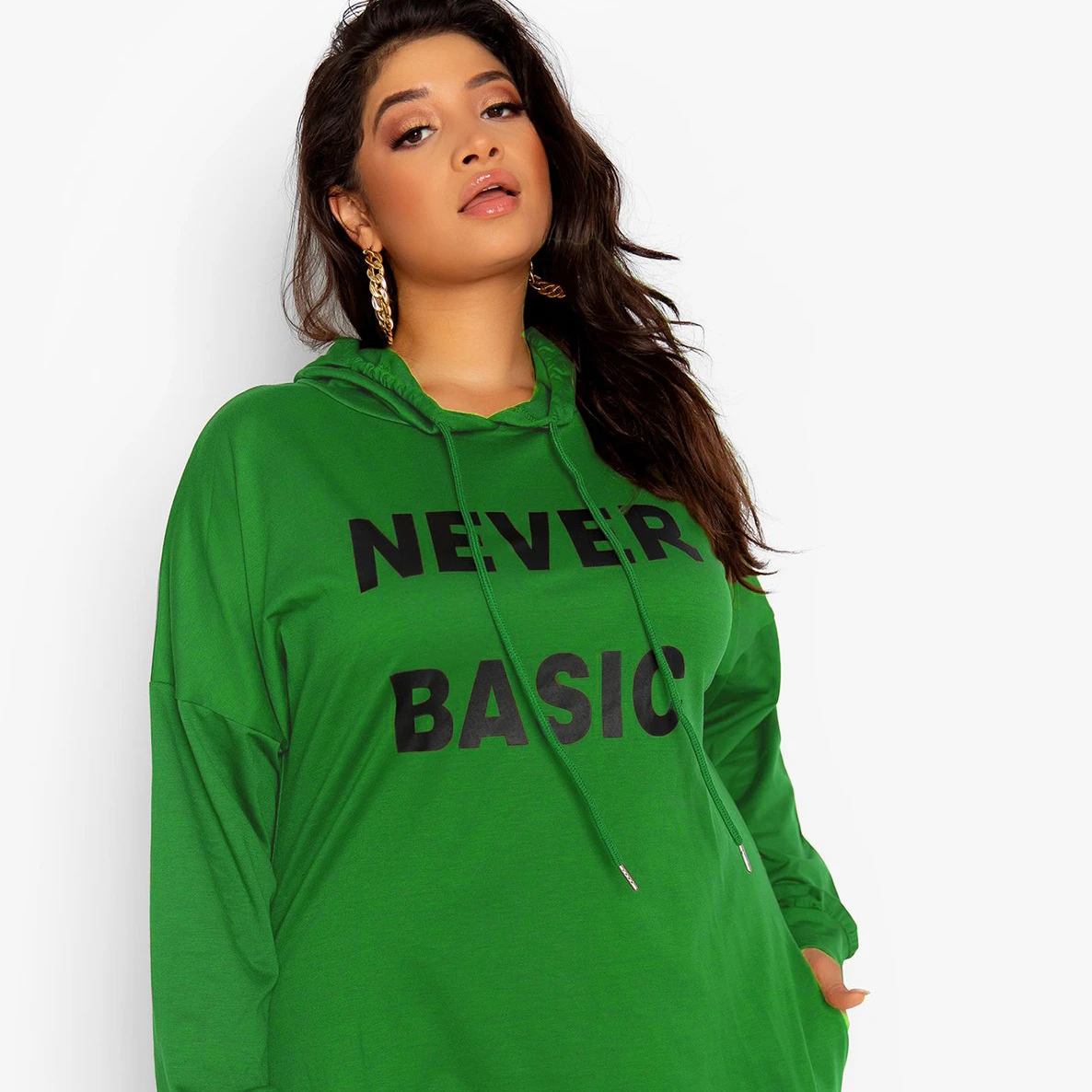 

XL to 5XL sweatshirt Dresses plus size Long Sleeve Elegant Women Outfit Winter Casual Hoodie Ladies hoodie dress