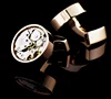 French rose gold mechanical watches cufflinks for men