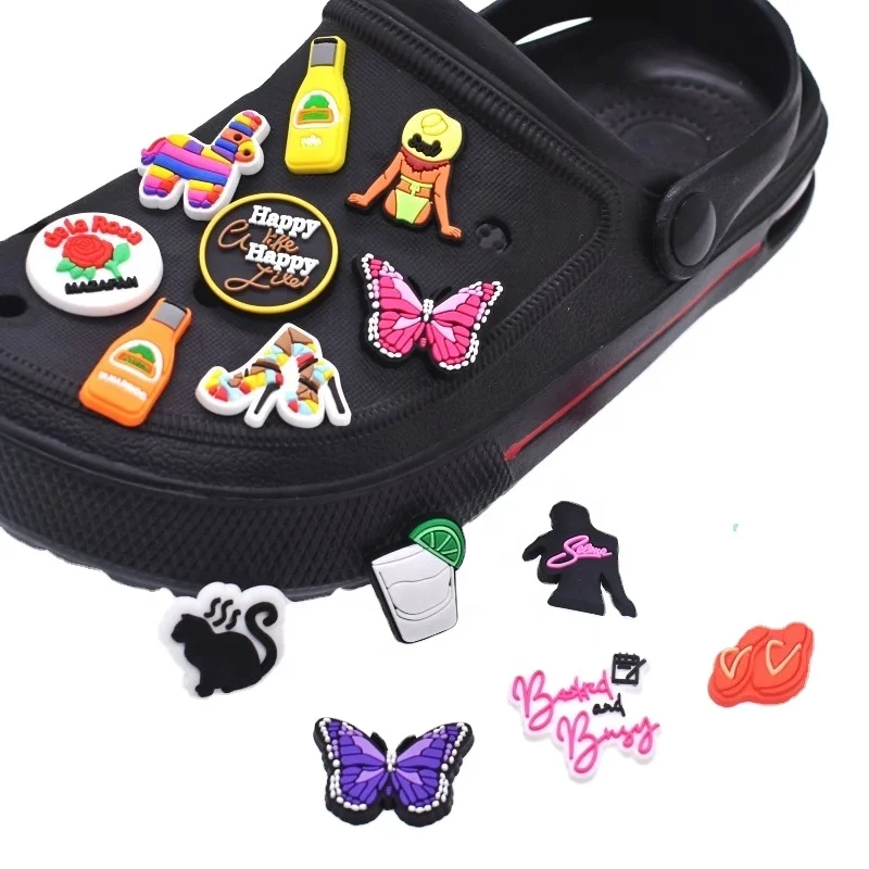 

100pcs+ OME cartoon PVC rubber Shoe Charms babes Accessories buttonsfor kids Shoe Decoration Accessories, Customized color