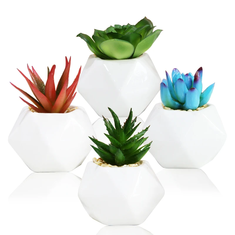 

Hot sales green Mini Artificial Succulent Plants with pot for home indoor table decoration, Green,red,blue