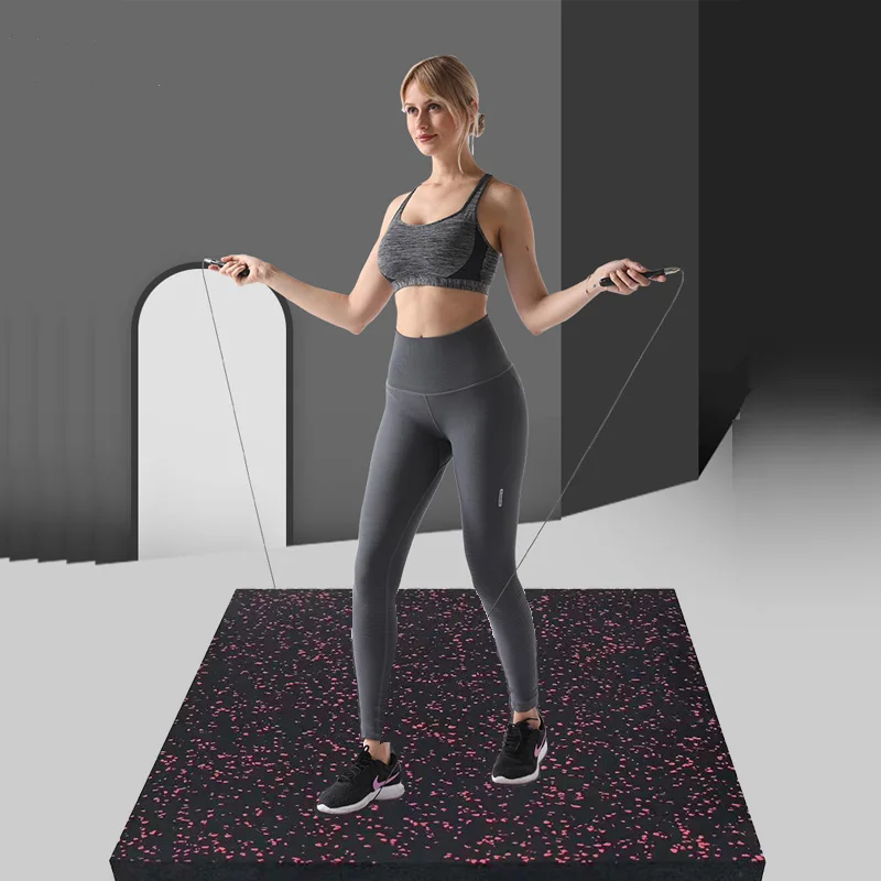 

Fitness Center Rubber Roll Yoga Training Room Tile Cross Fit Gym Floor Mats