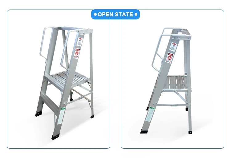 
2 3 4 Steps Single-Sided Folding Aluminum Platform Ladder 