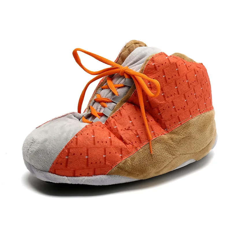 

Winter Plush Indoor Warm Sandals Unisex Women Soft Bedroom Non-slip Slides Bingmayong Bread Slippers Men