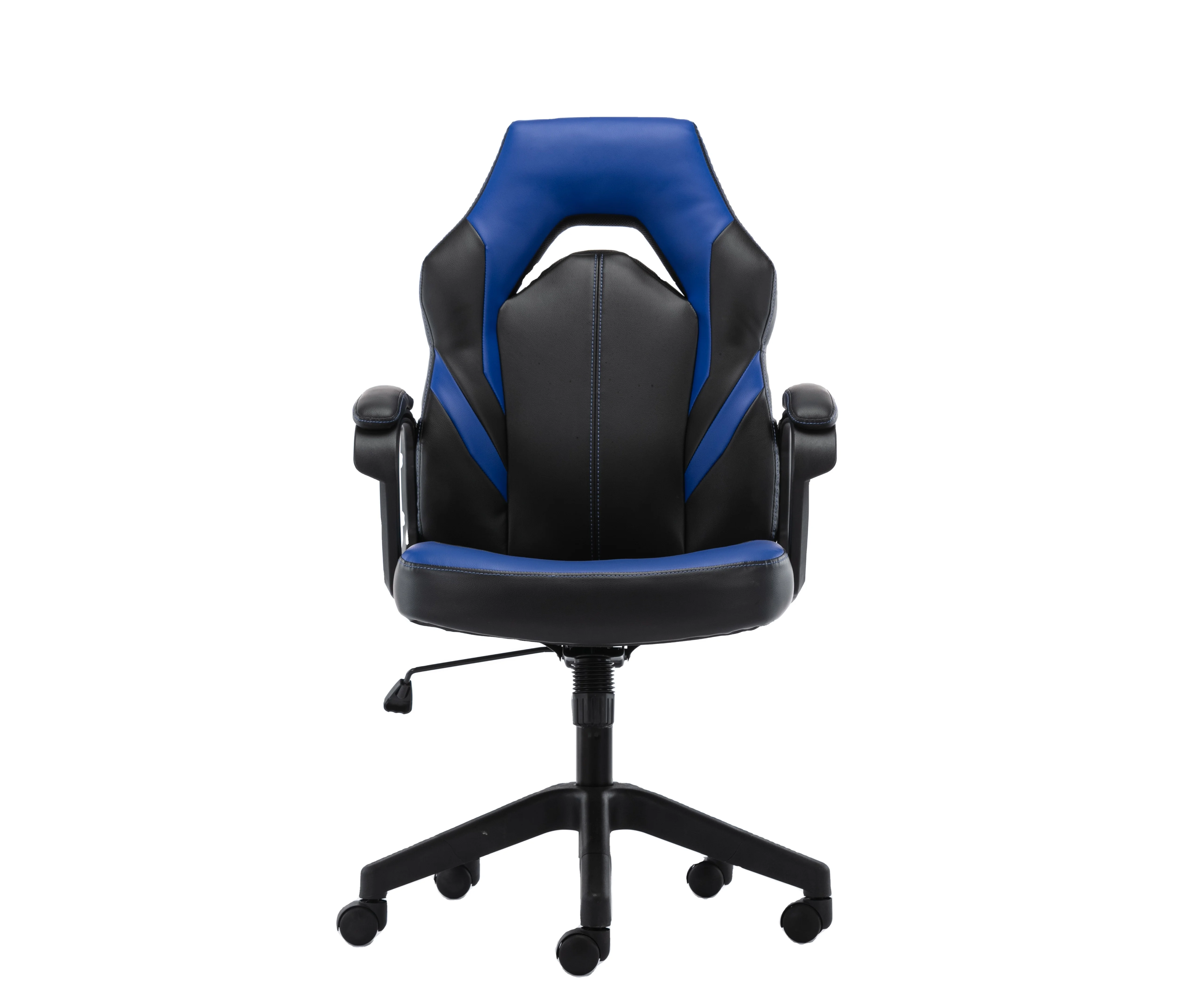

Blue Gaming Chair Racing Style Ergonomic Executive Computer Office Chair Bonded Leather with Lumbar Support and Padding Armrest
