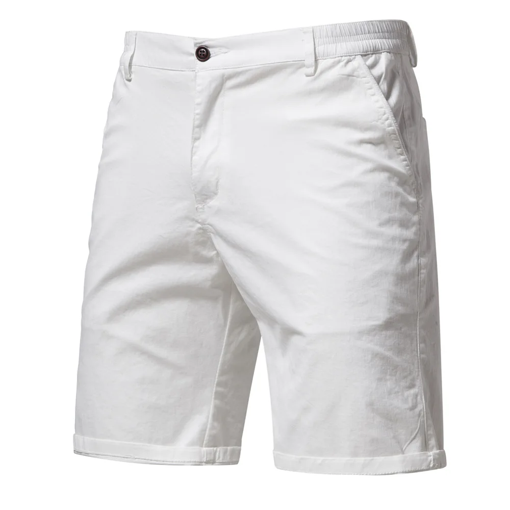 Summer New Cotton Casual Shorts Men's Straight Fit Capris Oversized Solid Sports Shorts Jogger