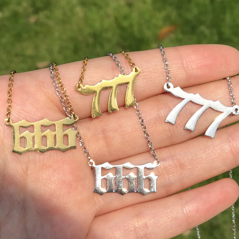 

18K Gold Plated Stainless Steel Custom 1111-999 Necklace