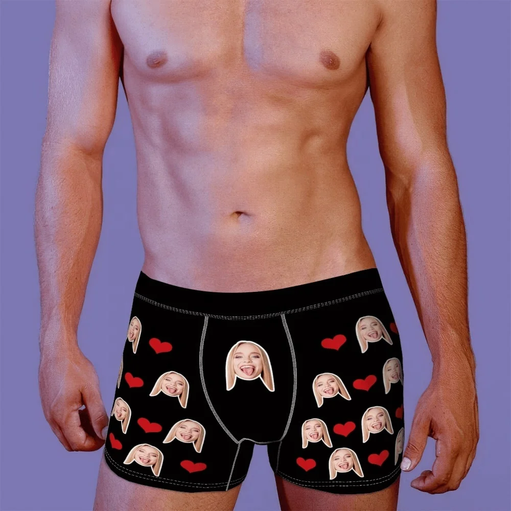 

Mens Underwear Boxer Briefs Custom Face Boxer Nino Designer Men Boxers Shorts, Multicolor, customized color