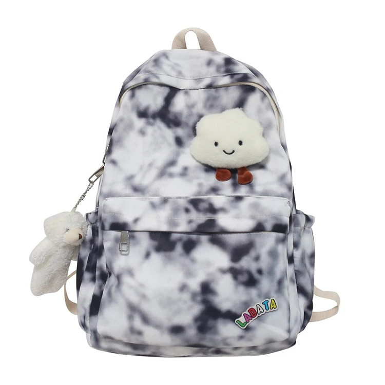 

SCB011 Trend tie-dye designer girl waterproof outdoor school bag backpack kids