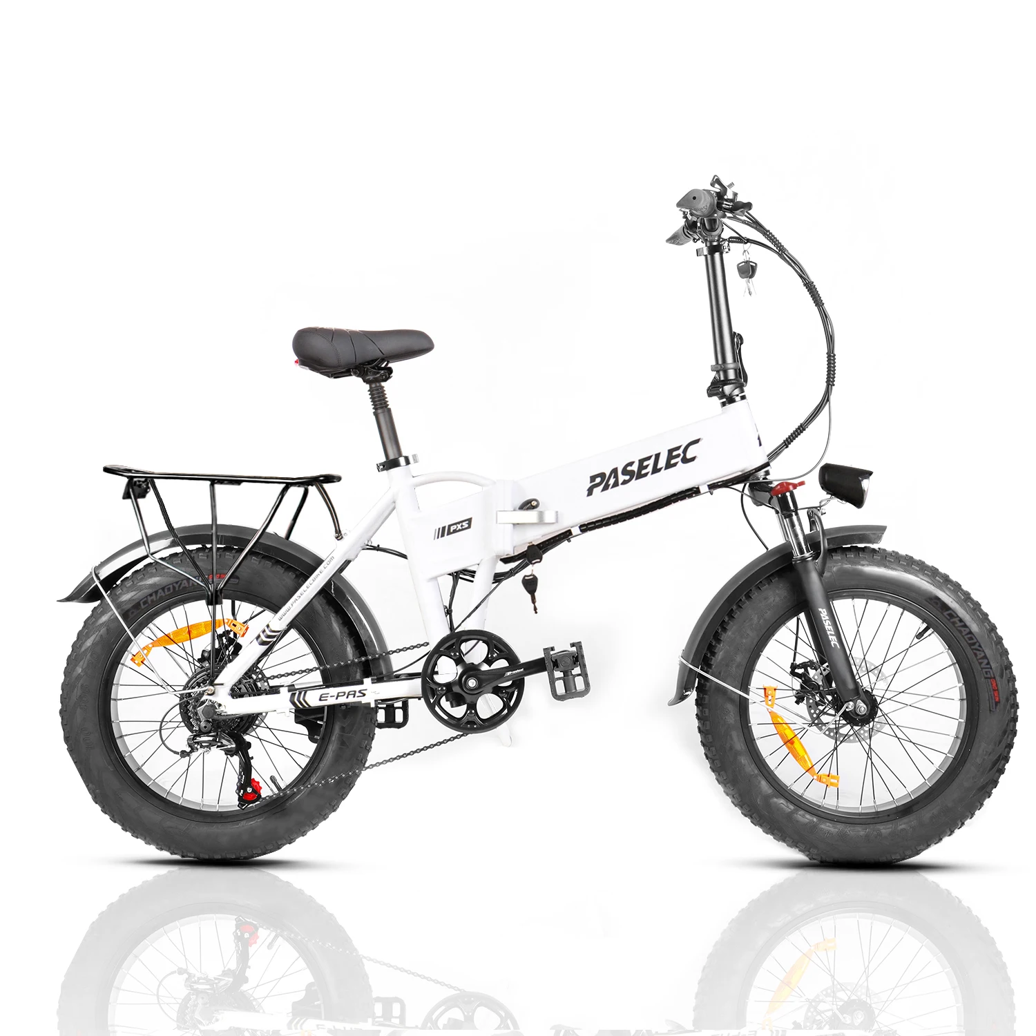 

American Warehouse PASELEC Fat Tire Snow 20inch Folding Electric Bike with 48v 500w Foldable Bicycle
