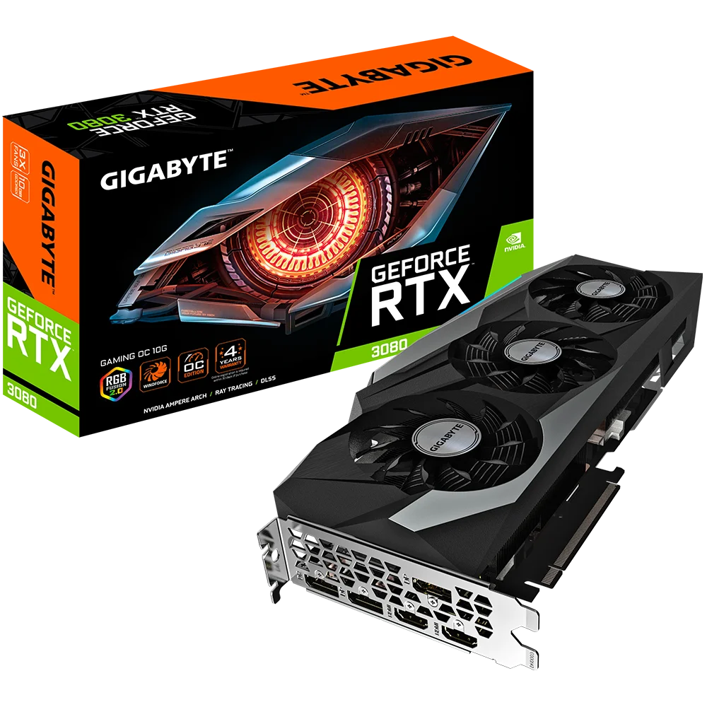 

Shenzhen Rumax GIGABYTE RTX 3080 GAMING OC 10G RTX3080 Ti 3080 Graphics Card GPU 320bit