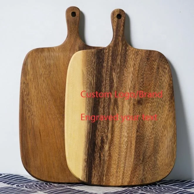 

Premium Wooden Kitchen Meat Bread Vegetables Chopping Boards Wooden Serving Cheese Board Acacia Wood Cutting Boards with handle