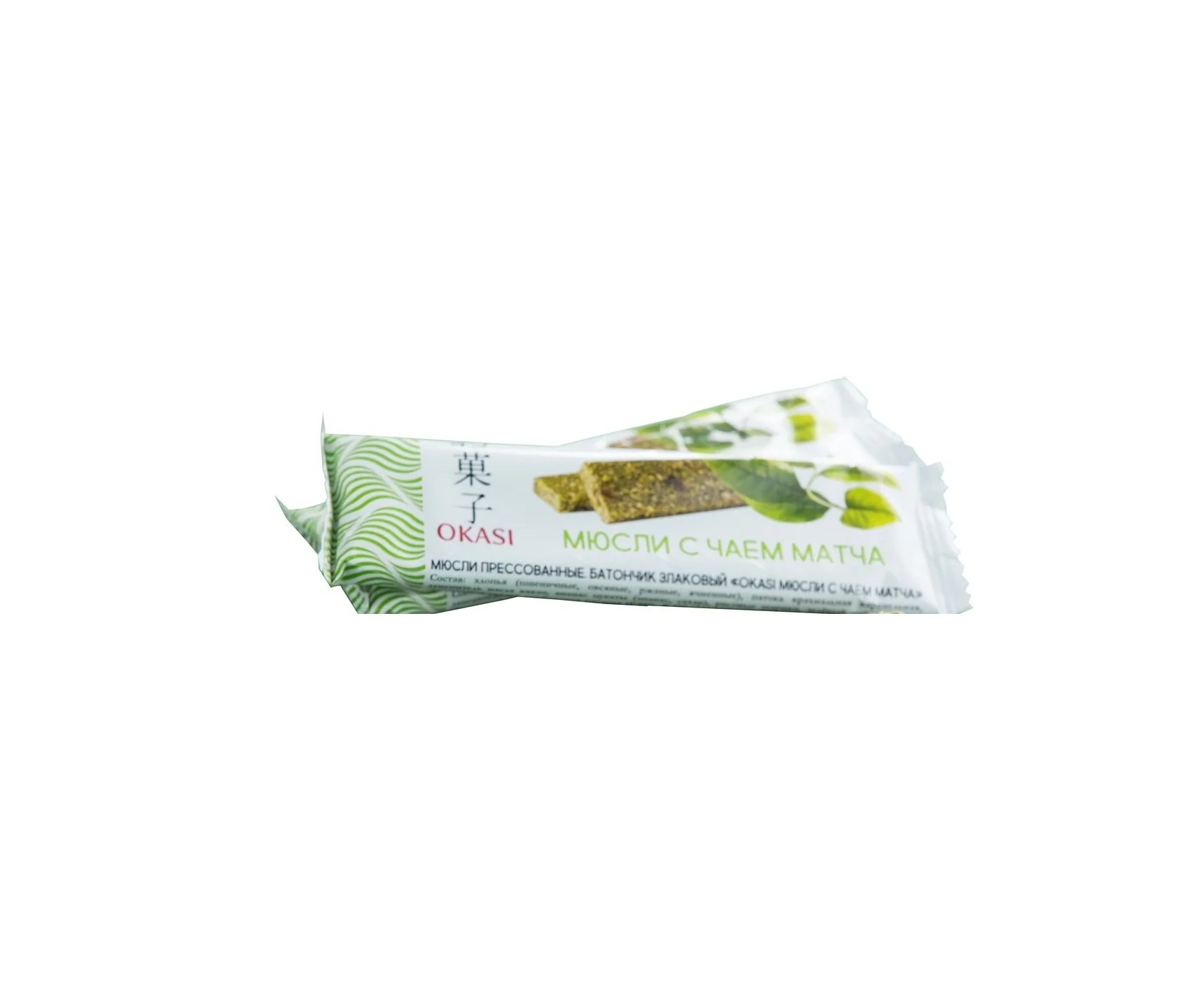 
40 g. Okasi Stick Cereals Muesli Bar with Matcha Tea 