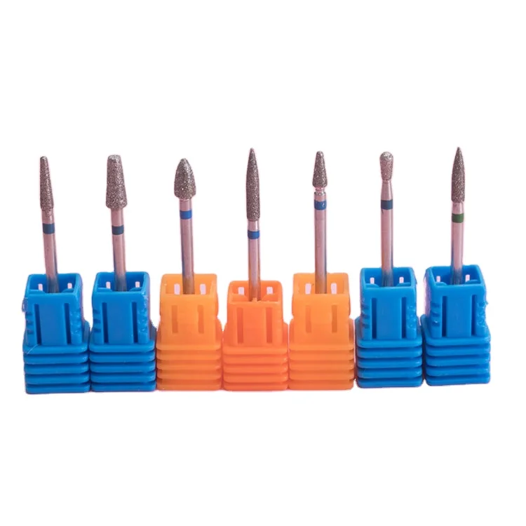 

needle head diamond nail drill bits for cuticle clean, Silver