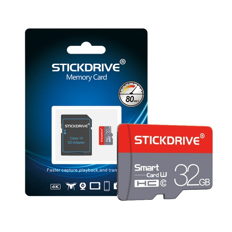Dropshipping High Speed STICKDRIVE 32GB U1 Red and Grey TF(Micro SD) Memory Card with Factory price - ANKUX.COM