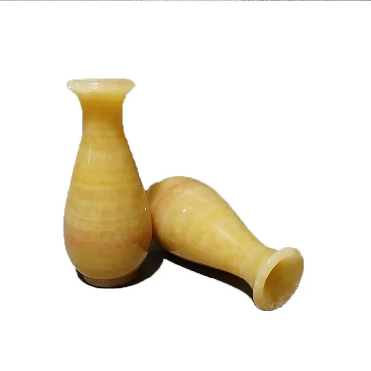 

stone crafts natural crystal Flower Vase healing stone for wedding souvenirs for guests