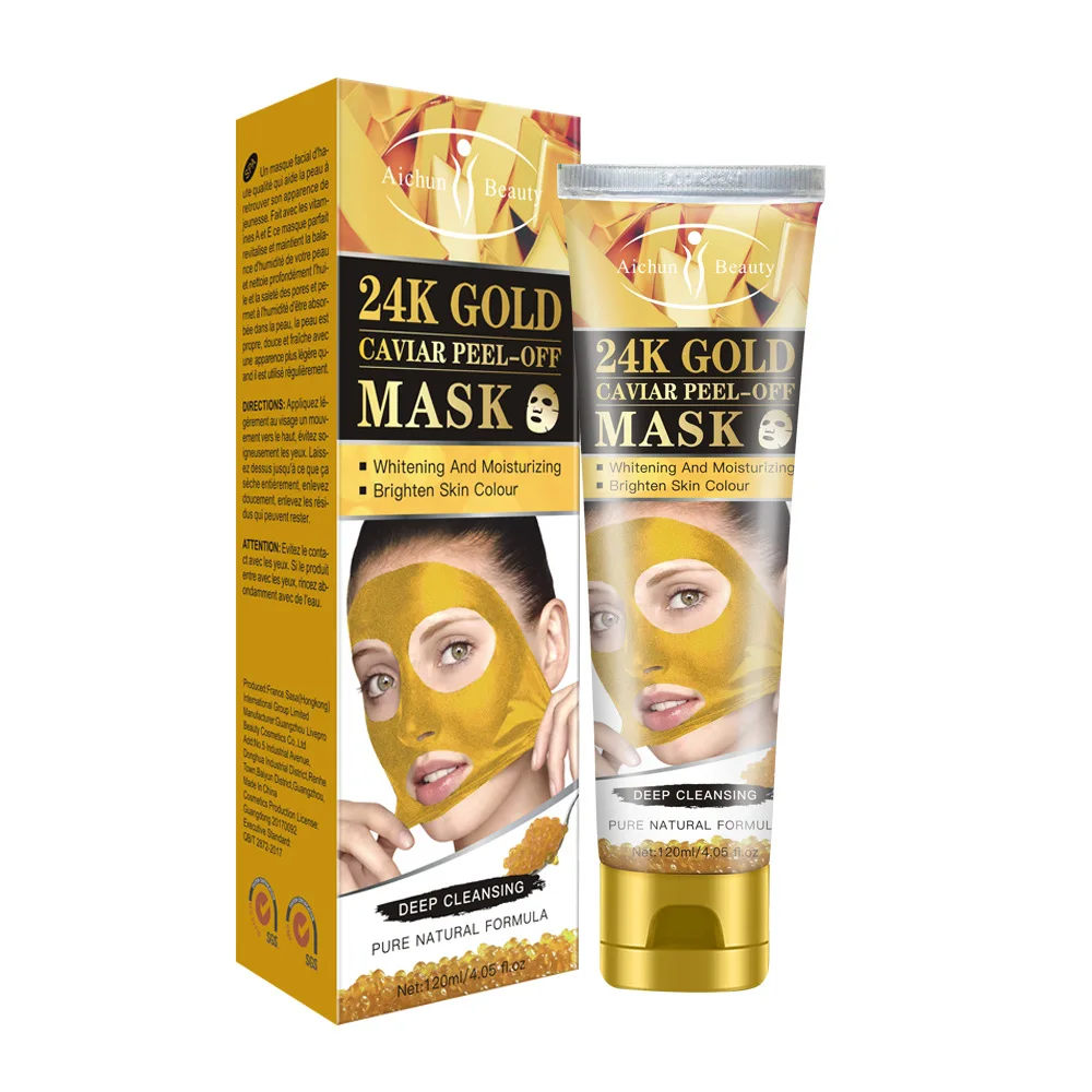 

Ze Light Wholesale Beauty Skin Care Deep Cleaning Facial Mask 24k Gold Peel Off Mask Gold Caviar Peel Off Face Mask