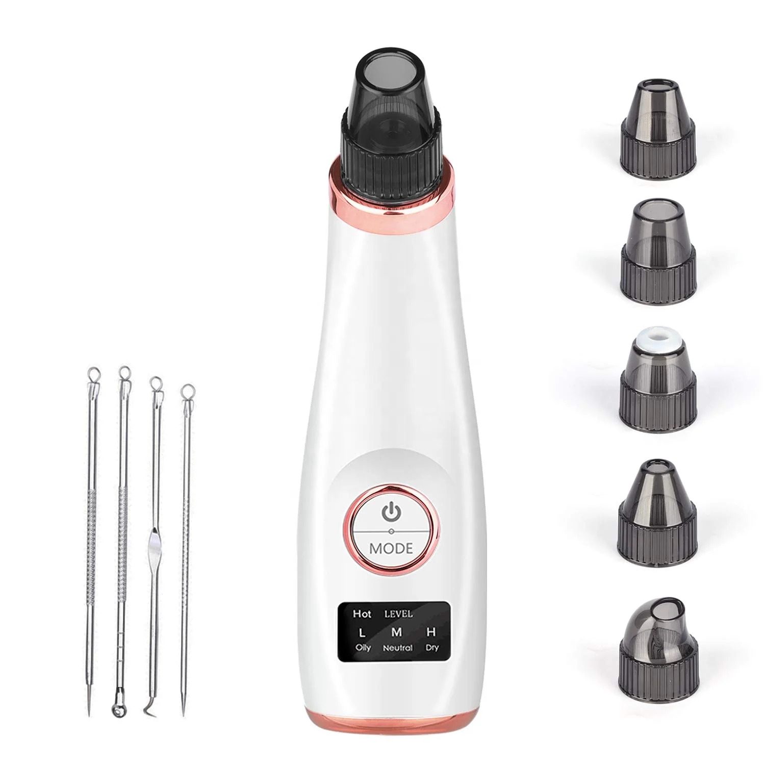 

Rechargeable Beauty Instrument Vacuum Suction Blackhead Remover Facial Pore Cleaner Acne Comedo ExtractorSPA Machine