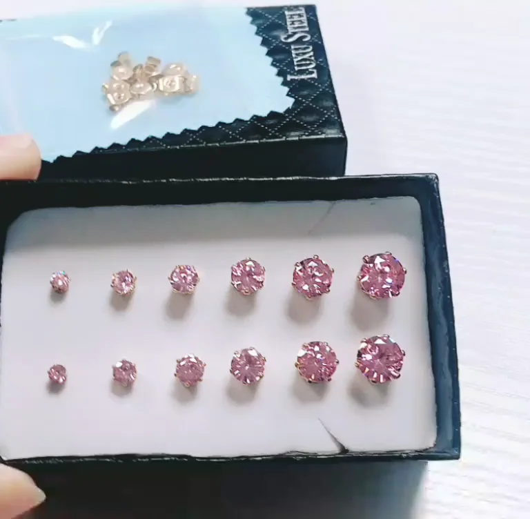 18k Vacuum Plated Earring 38 Mm Diamond Women Jewelry Earrings Buy