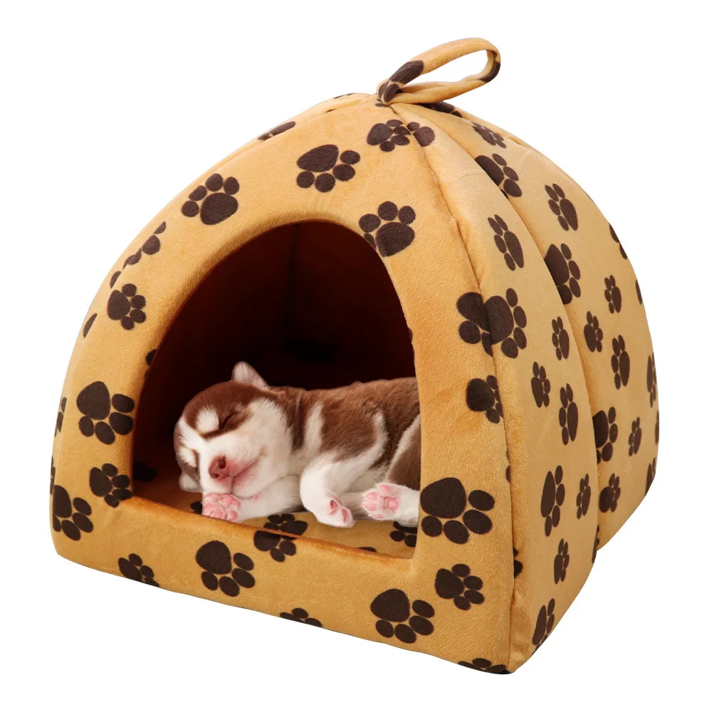 

Convenient Washable Leopard Print Pretty Large Tents Warm Kennel Sofas Room Sleeping Soft Indoor Cat Dog House Pet Bed