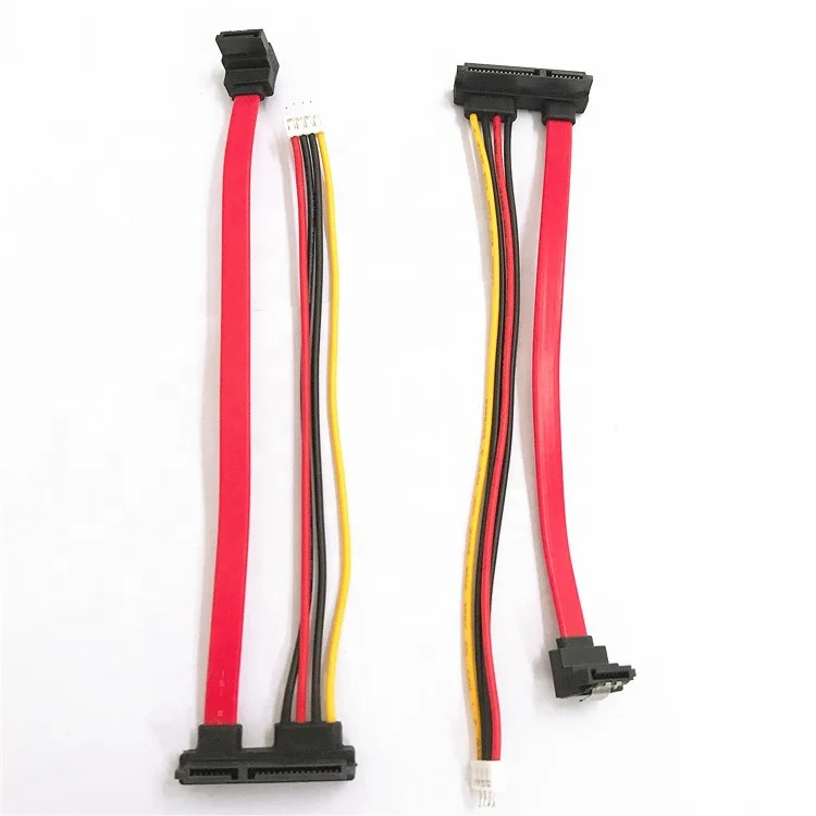 

SATA cable Data transfer power 7+15 22pin female+SCN-4P connector with 21149 26AWG 160/150mm, Customized