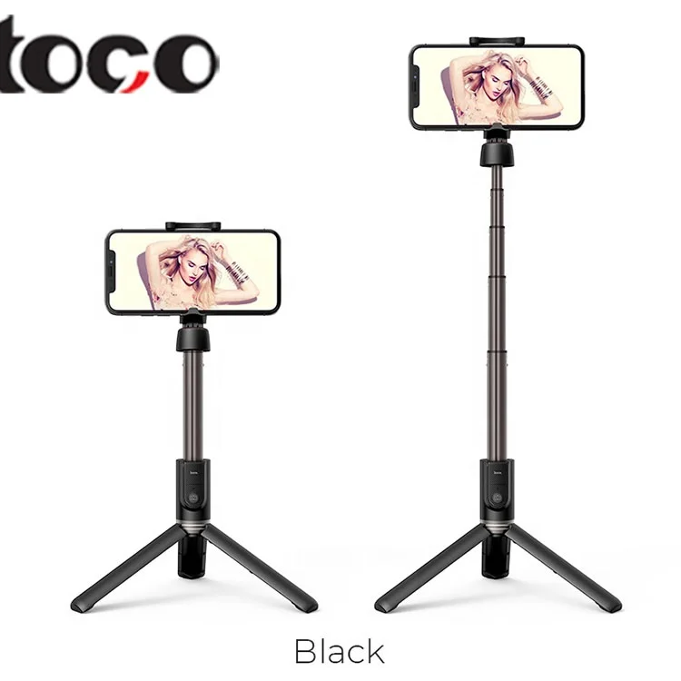 

toco Handheld Telescopic Fill light Selfie Stick Tripod remote control Phone collapsible moving selfie stick, Black white other