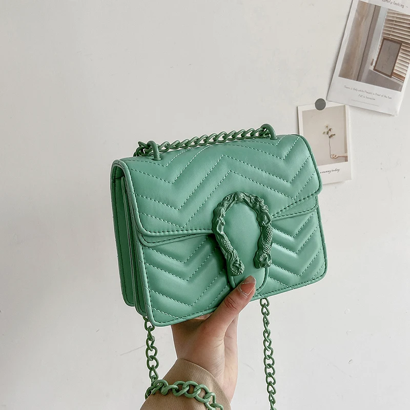 

Wholesale summer Candy Color ladies handbags 2021 Fashion Designer Premium ladies chain shoulder bag pu leather handbag, 10 color can choose or custom you like color