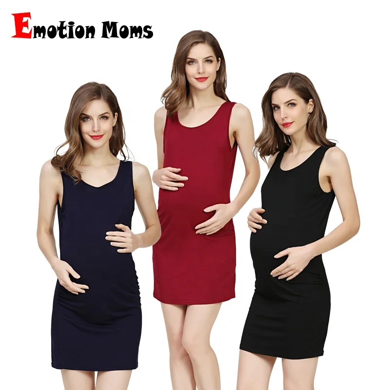 

Summer Maternity Clothing Pregnant Singlet Dress Women Pregnancy Tank Dress Big size Good Stretch Cool Fabric Pregnancy Clothes