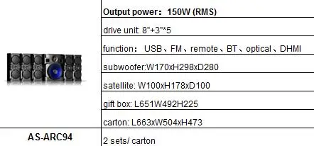 SATE(AS-ARC94) HDM I ARC Optical in put bluetooth No MOQ small order Remote Subwoofer 2020 Computer Multimedia 2.1 Speaker - ANKUX.COM