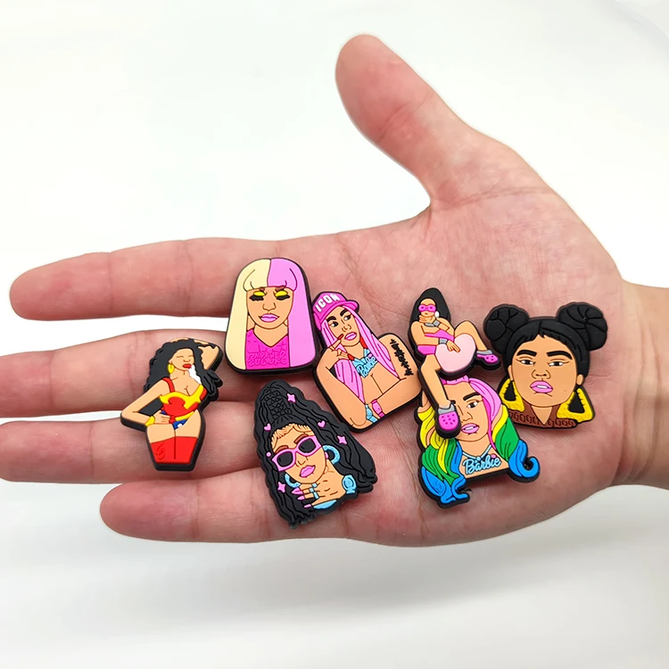 

Free Sample Drop Shipping Accessories Zapato Decoration Assorted Available Promotional PVC Shoe Charms For Girls, Pantone color is available