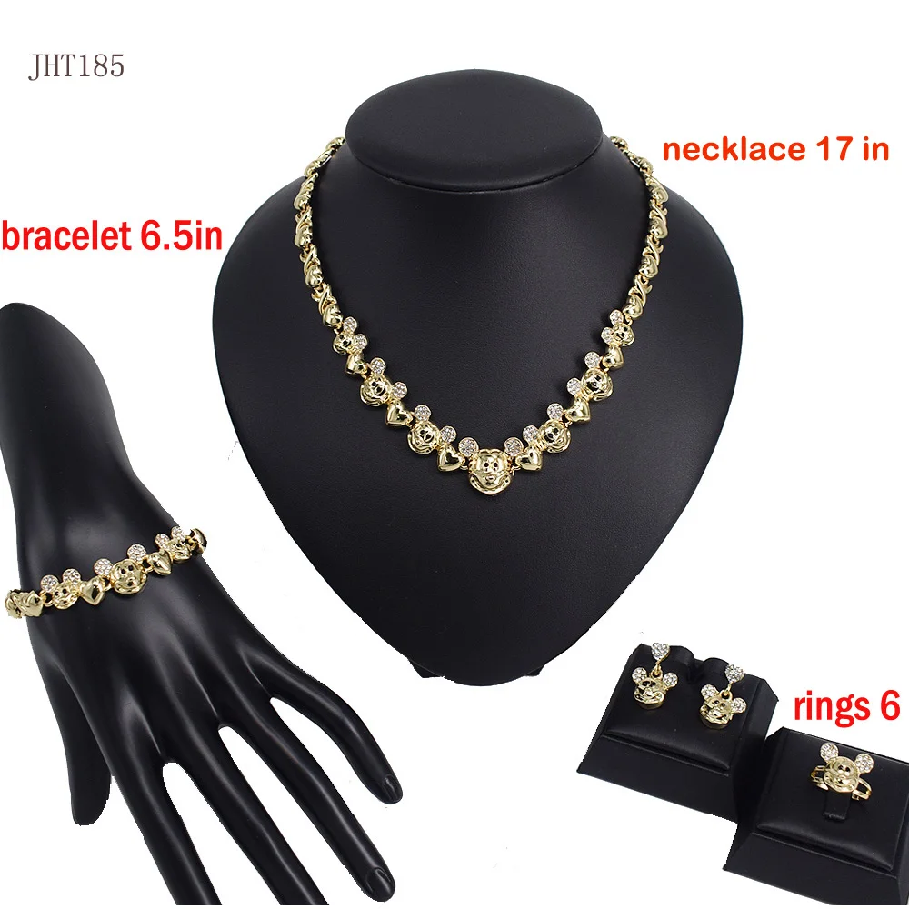 

JHT185 Cute 18K Gold Plated kid jewlery set jewelry funny Mickey Jewelry Set