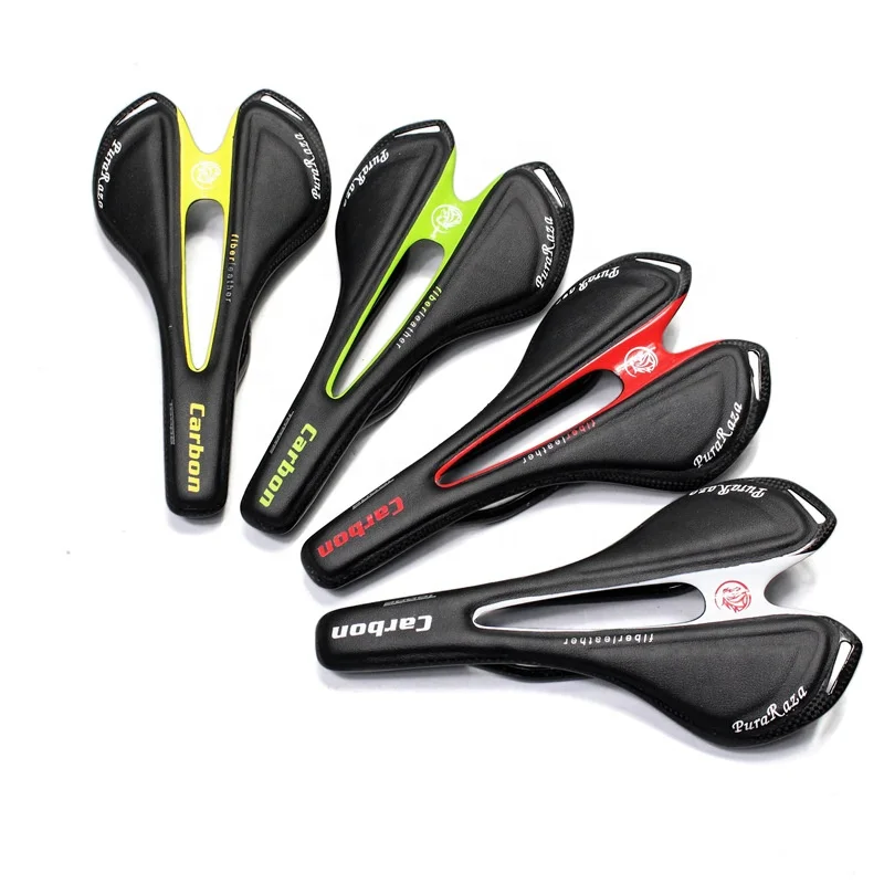 

Full carbon fiber mountain bike saddle road bicycle sticker leather seat cushion, White, yellow, red, green