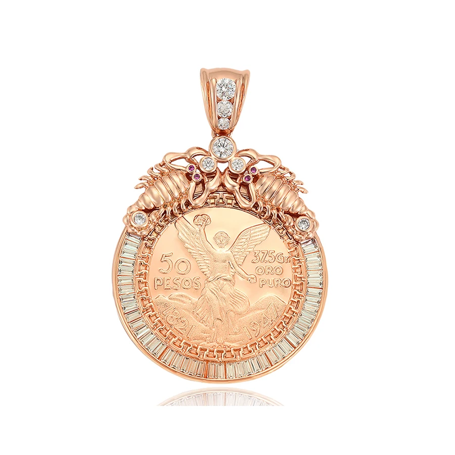 

33072 Xuping rose gold pltaed large picture pendant photo memory coin pendant jewelry, Color